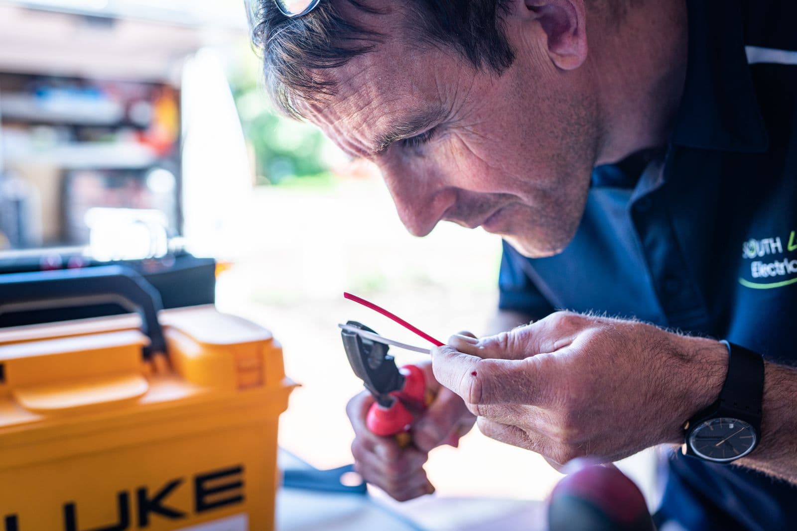 Professional electrical termination work relevant to campervan bonding