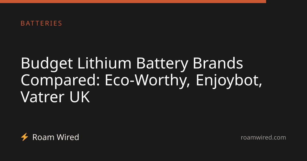Budget Lithium Battery Brands Compared: Eco-Worthy, Enjoybot, Vatrer UK