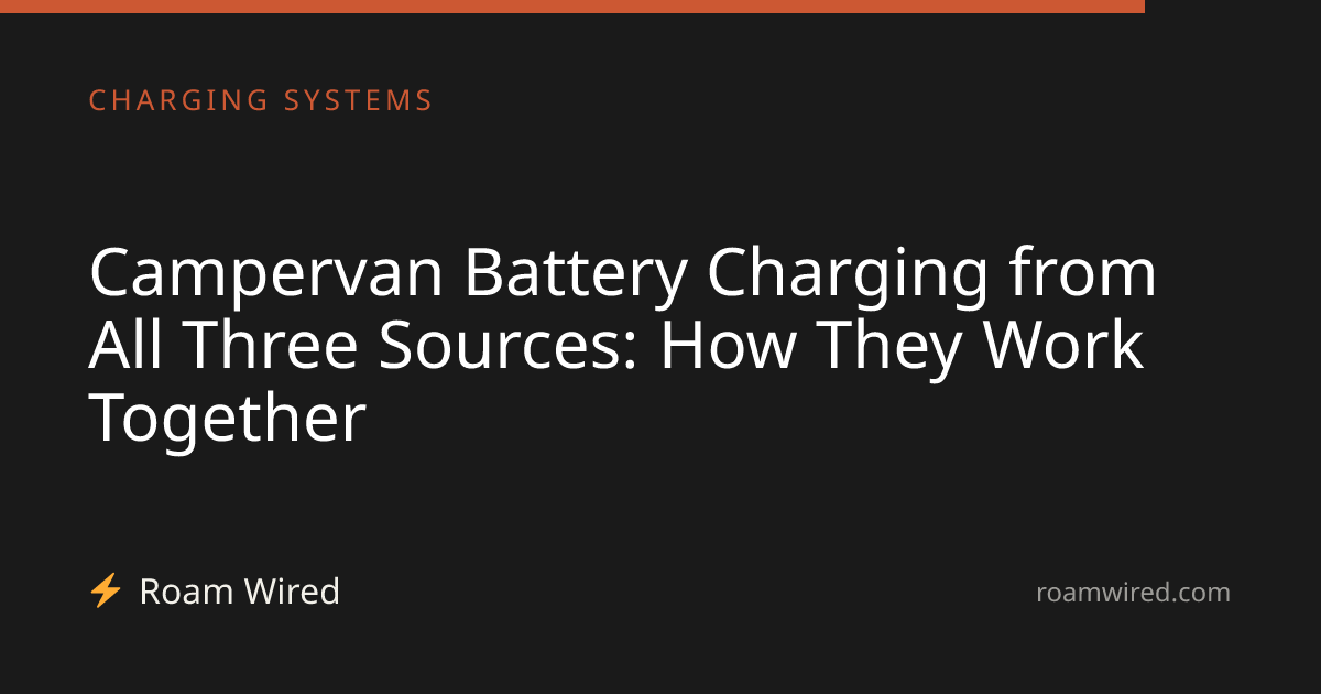 Campervan Battery Charging from All Three Sources: How They Work Together