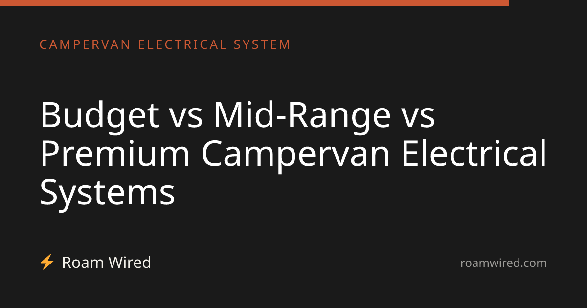 Budget vs Mid-Range vs Premium Campervan Electrical Systems