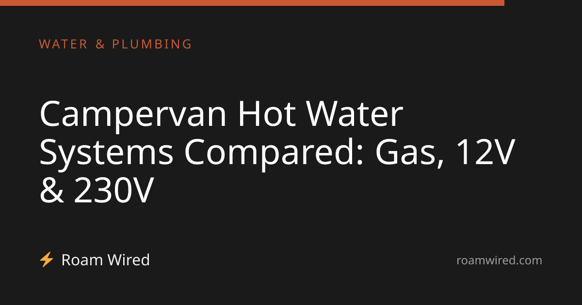 Campervan Hot Water Systems Compared: Gas, 12V & 230V