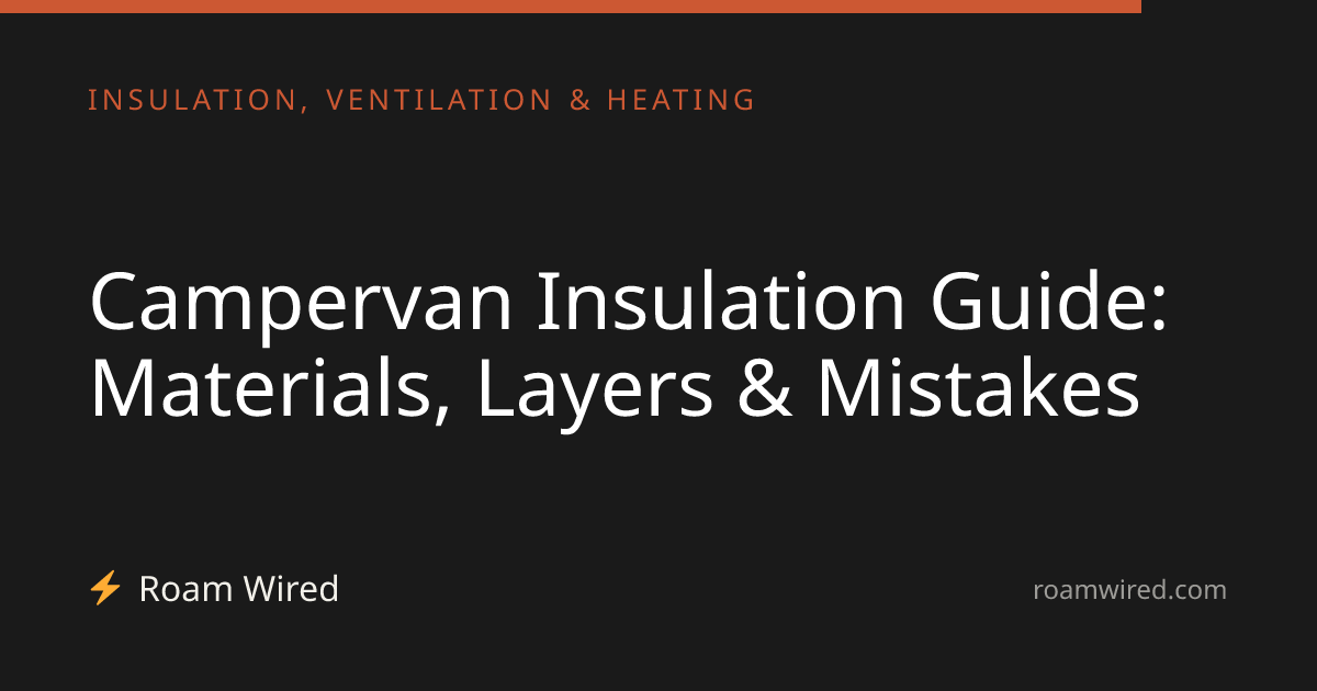 Campervan Insulation Guide: Materials, Layers & Mistakes