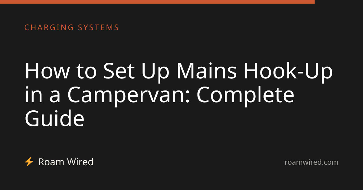 How to Set Up Mains Hook-Up in a Campervan: Complete Guide