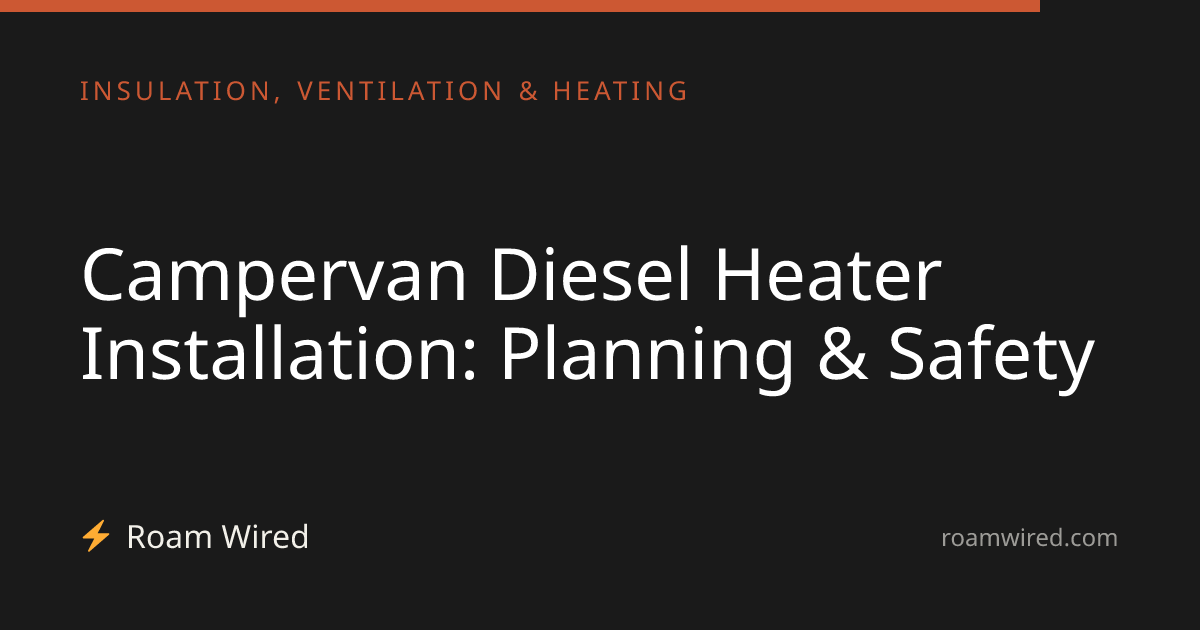 Campervan Diesel Heater Installation: Planning & Safety