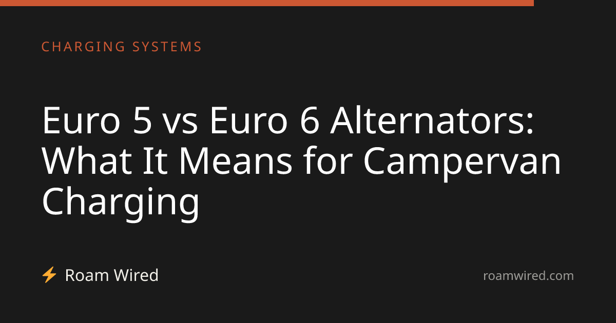 Euro 5 vs Euro 6 Alternators: What It Means for Campervan Charging