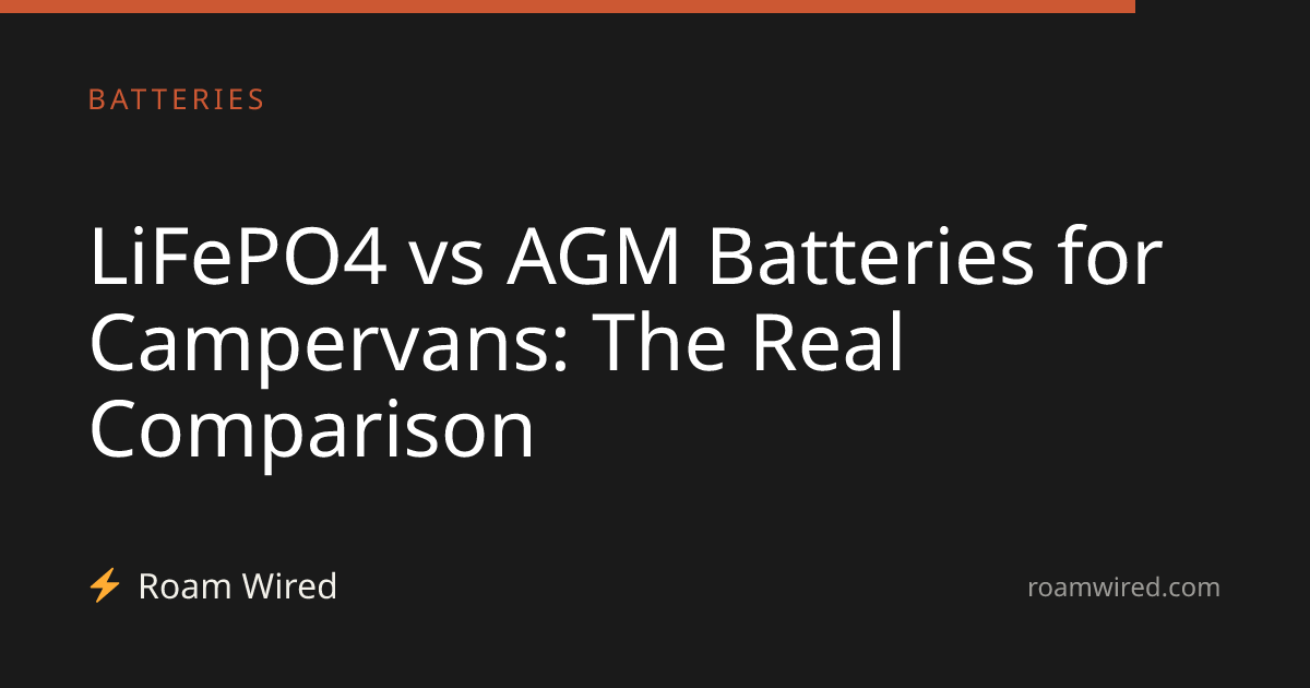 LiFePO4 vs AGM Batteries for Campervans: The Real Comparison