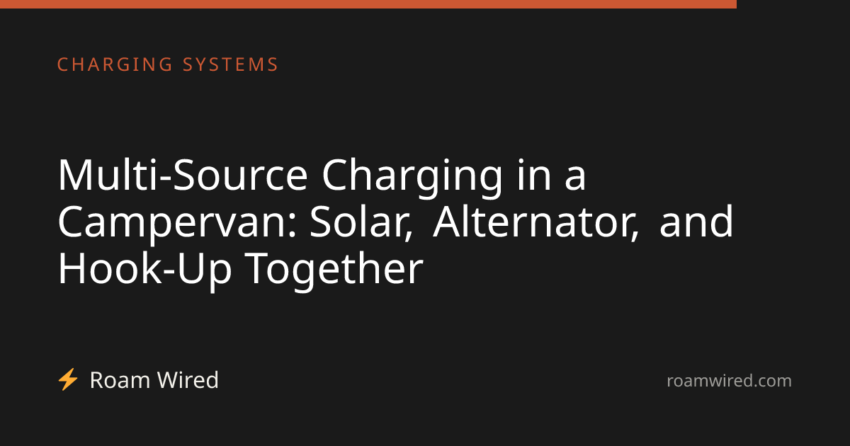 Multi-Source Charging in a Campervan: Solar, Alternator, and Hook-Up Together