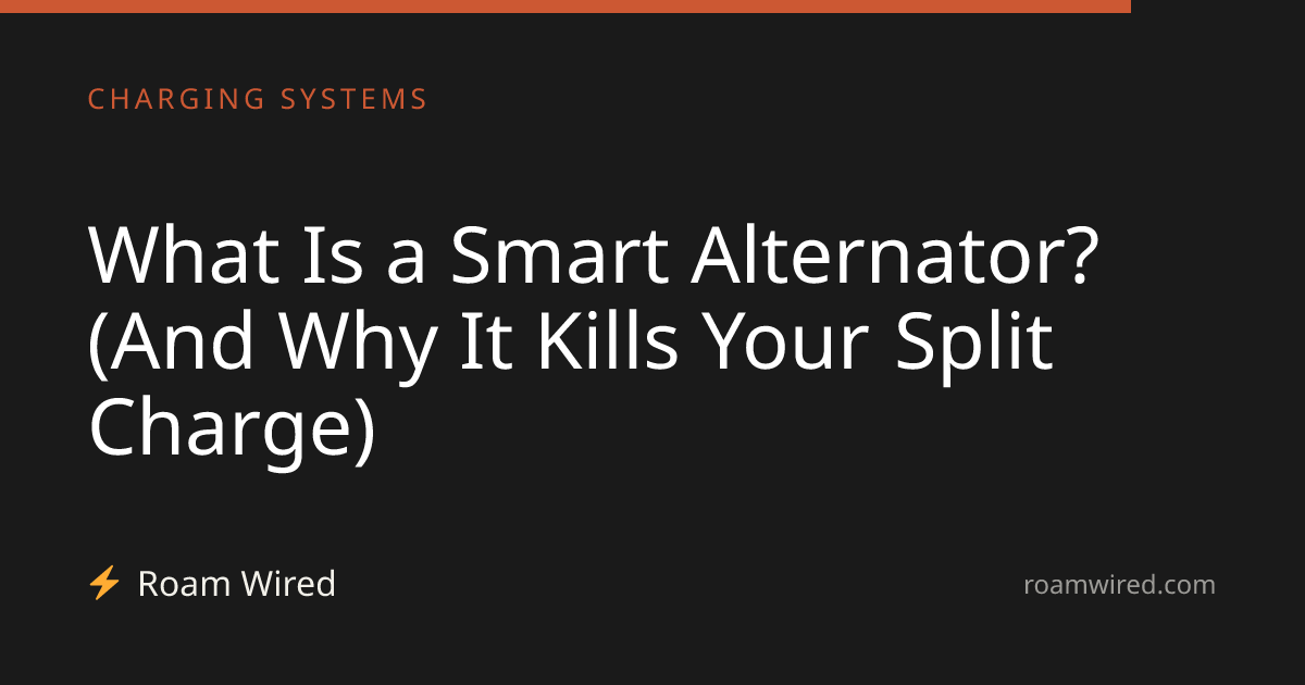 What Is a Smart Alternator? (And Why It Kills Your Split Charge)