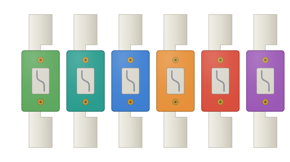 A range of high-current fuses used in campervan electrical systems