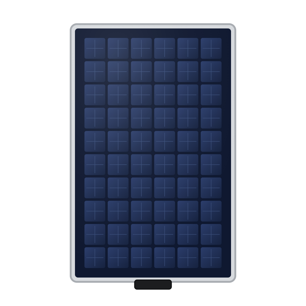 Illustration of a solar panel for campervan roof-layout planning