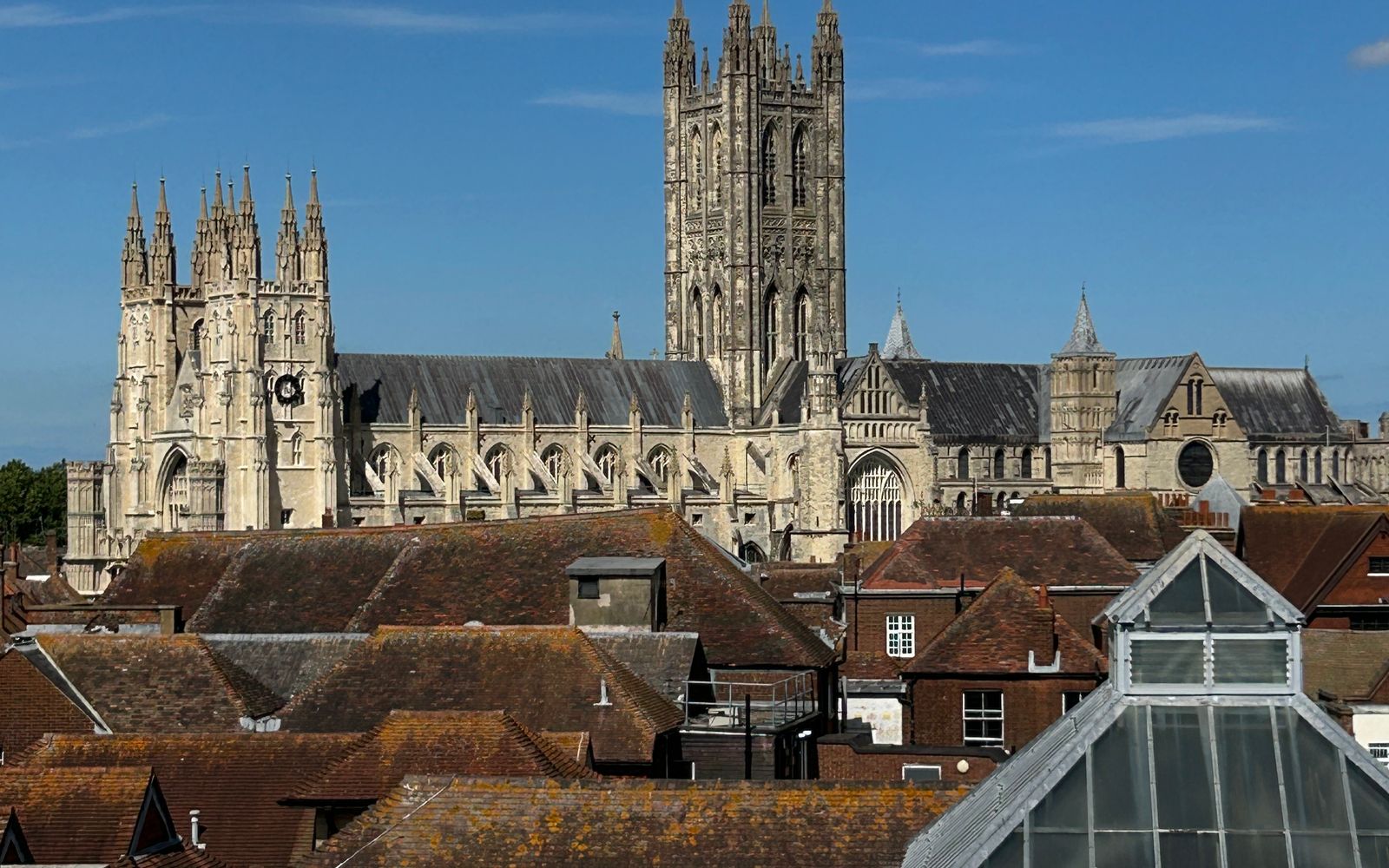 Canterbury Cathedral from above, England