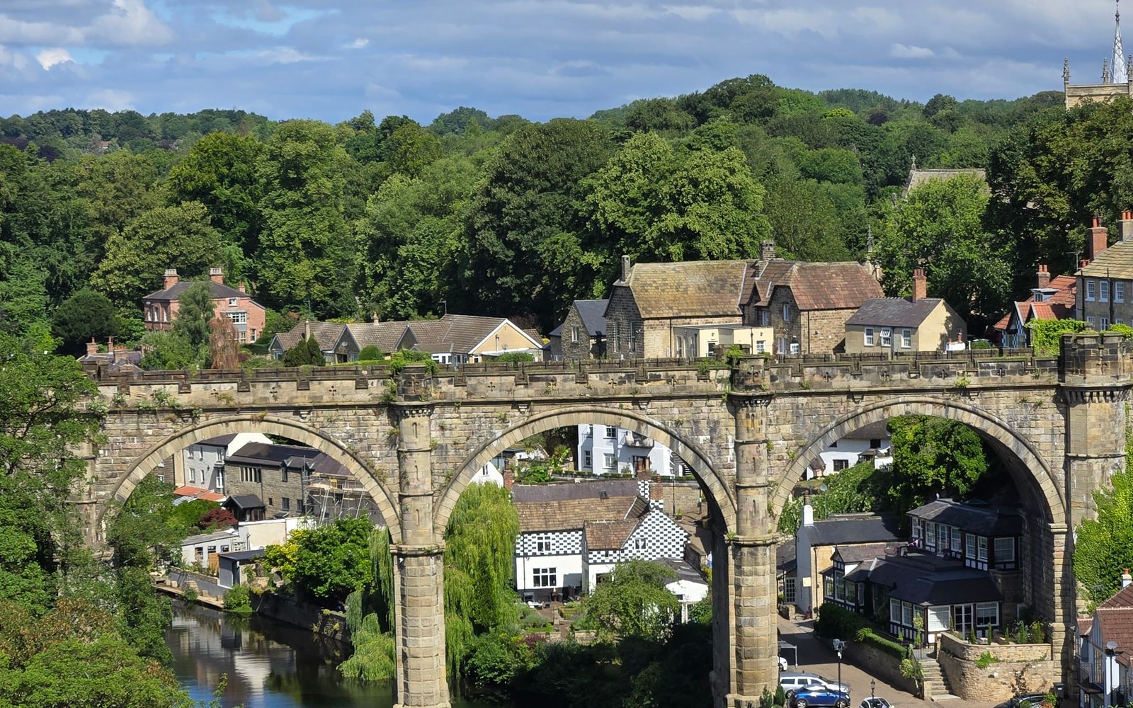Knaresborough Viaduct over the River Nidd near Harrogate