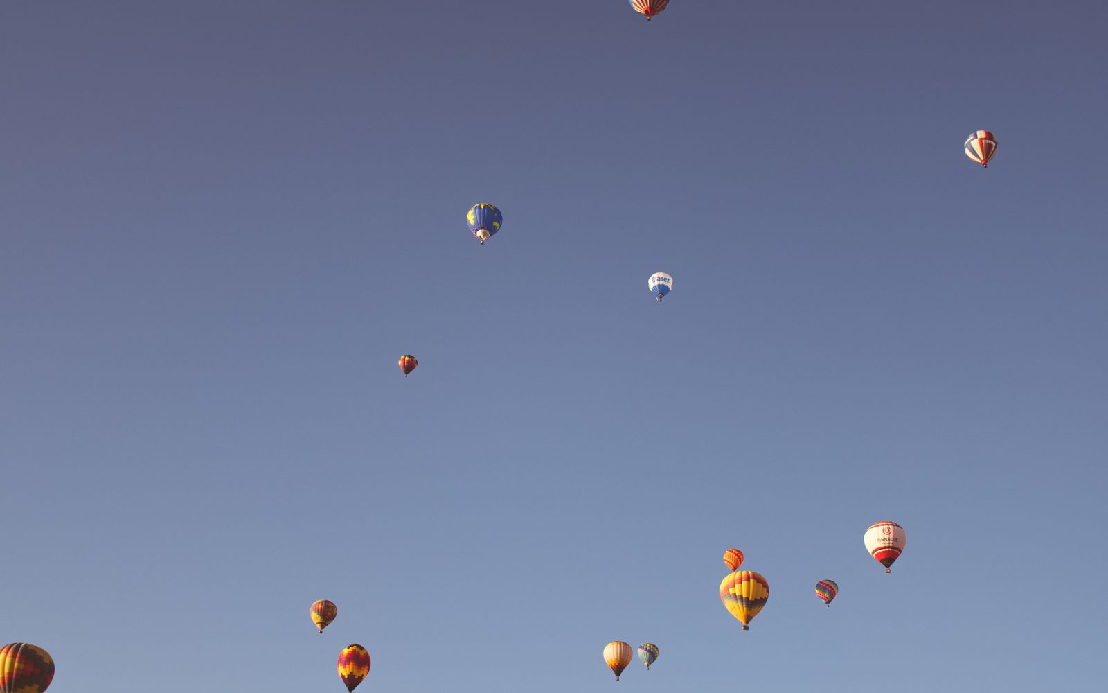 Hot-air balloons over Albuquerque, New Mexico