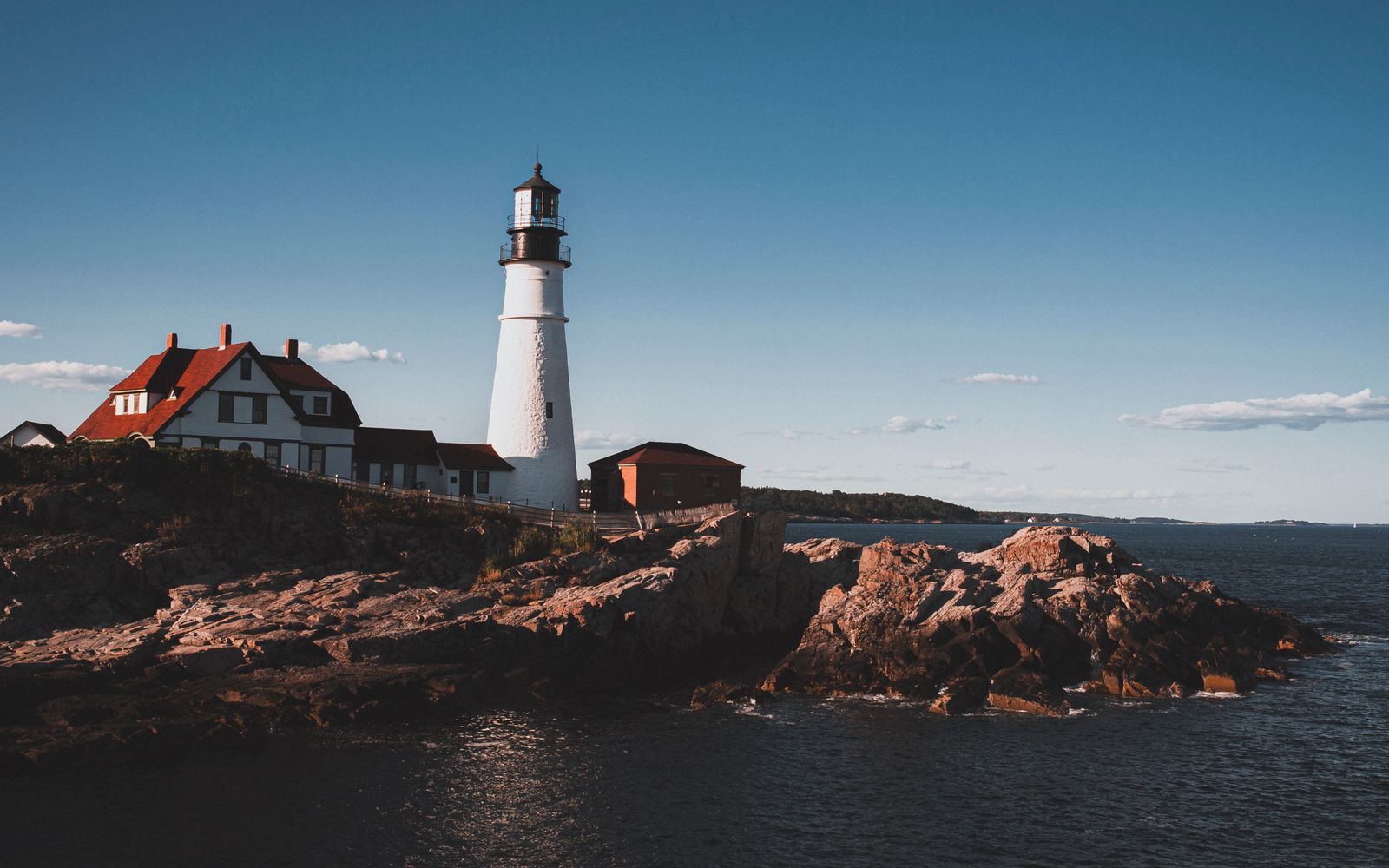 Portland Head Light on the rocky Maine coast