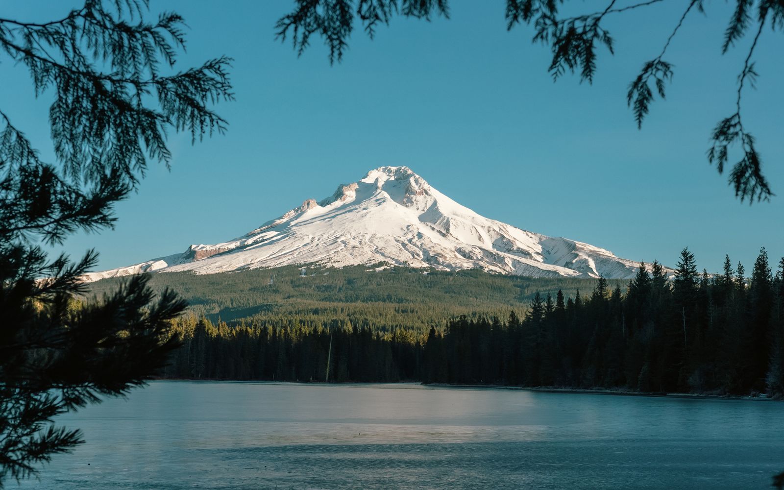 Mount Hood reflected in Trillium Lake, Oregon