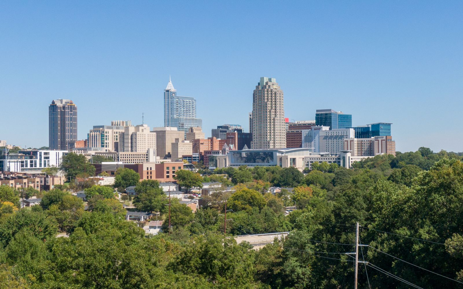 The Raleigh skyline, North Carolina