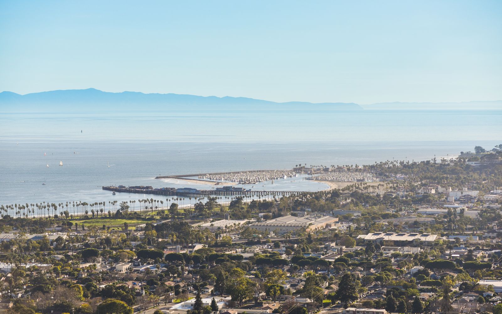 The coast, beaches and mountains of Santa Barbara, California