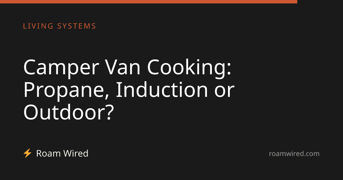 Camper Van Cooking: Propane, Induction or Outdoor?