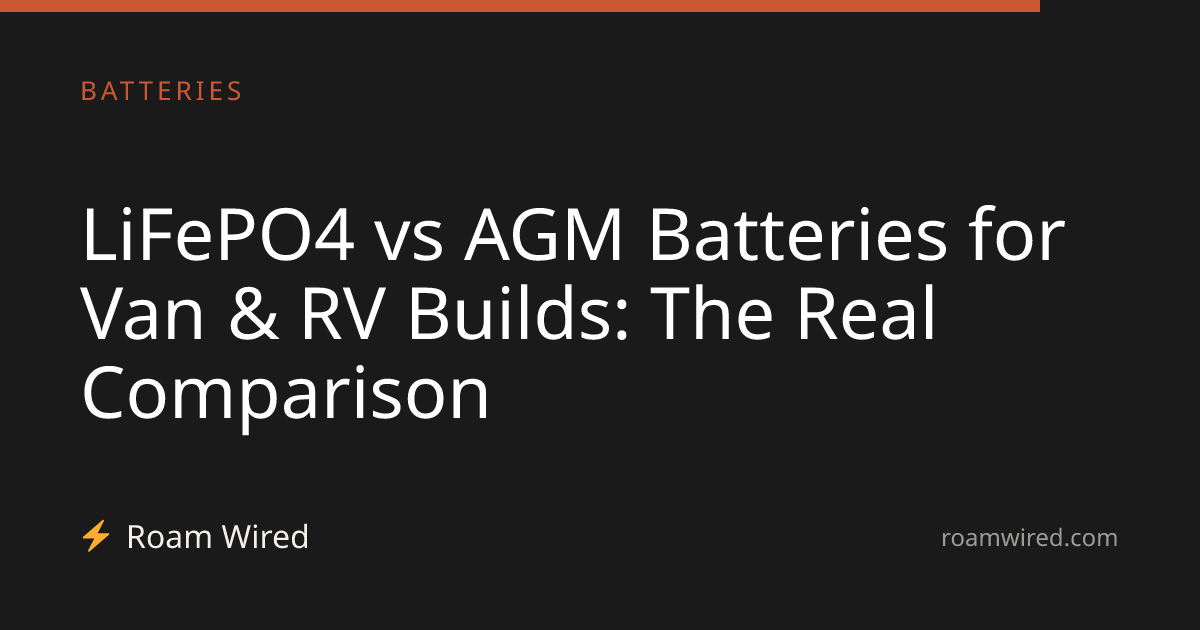 LiFePO4 vs AGM Batteries for Van & RV Builds: The Real Comparison