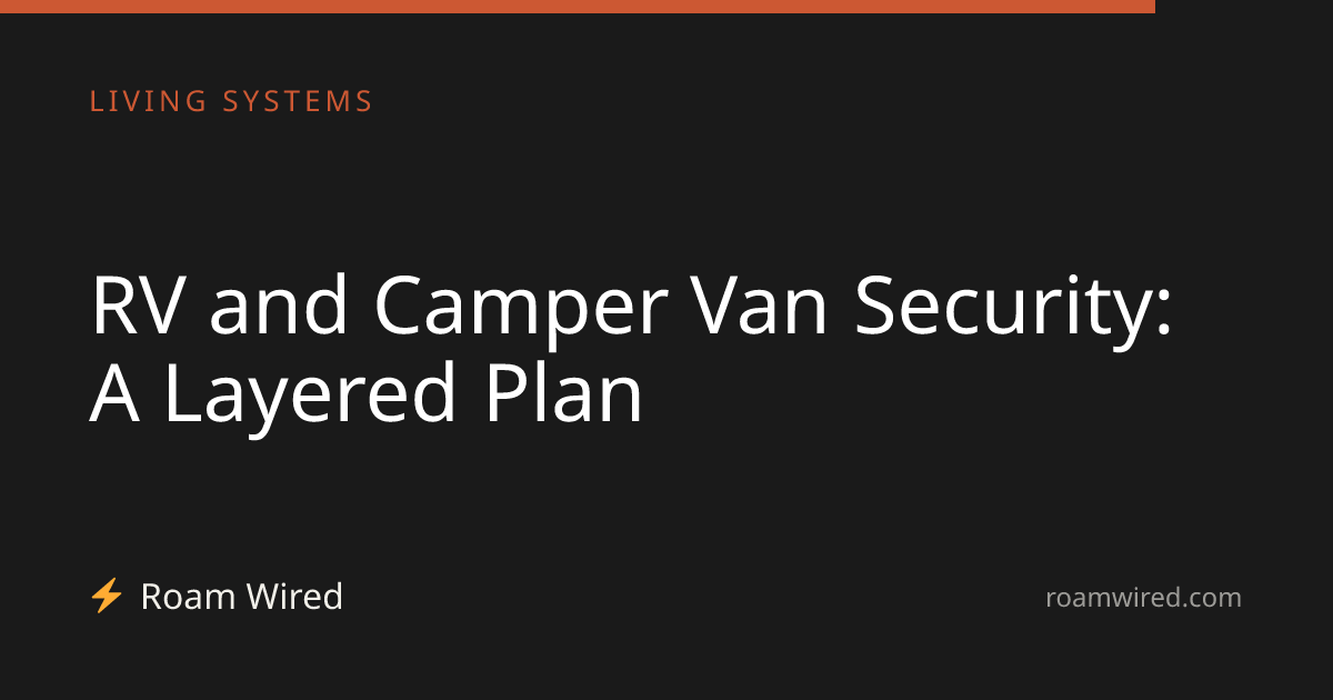 RV and Camper Van Security: A Layered Plan