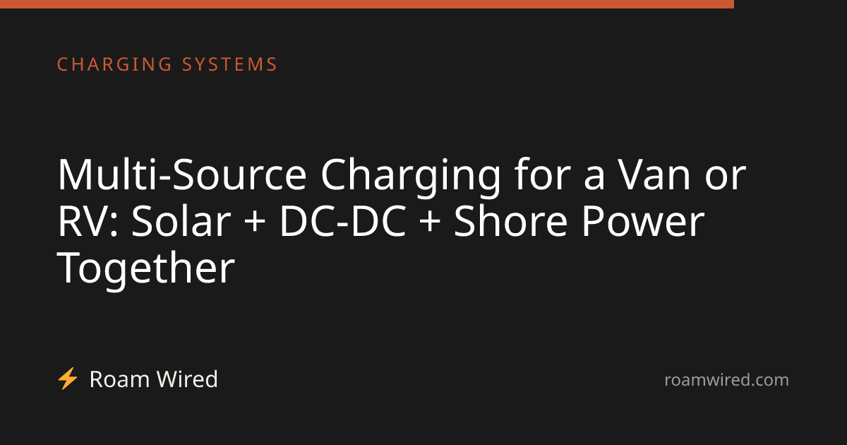 Multi-Source Charging for a Van or RV: Solar + DC-DC + Shore Power Together