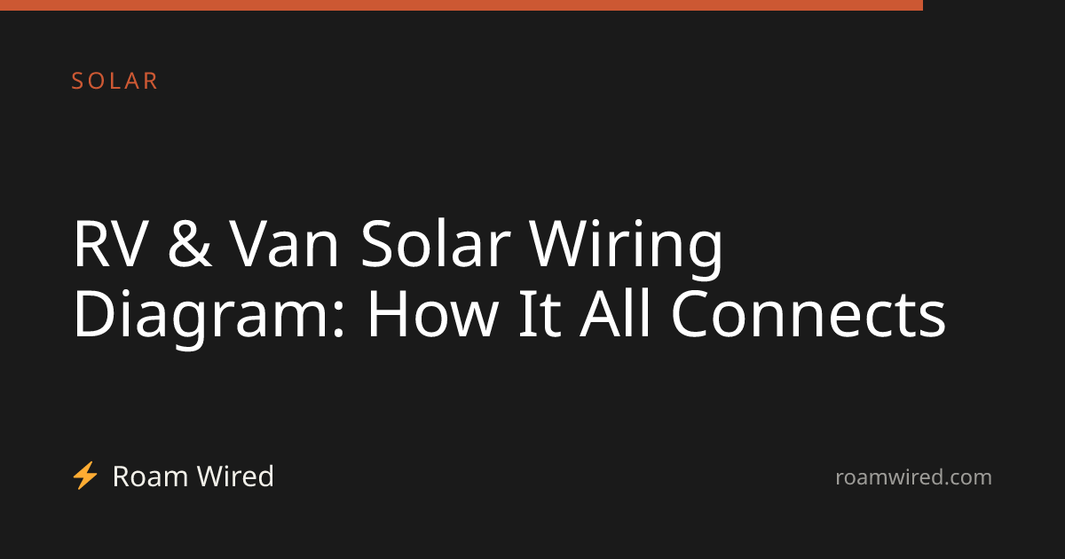 RV & Van Solar Wiring Diagram: How It All Connects